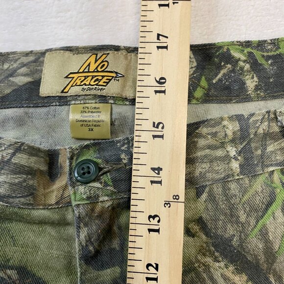 No Trace Camo Pants Mossy Oak Woodland Adjustable Belt Hunting Baggy 3X 46X36 - Picture 10 of 10